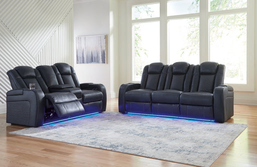 Fyne-Dyme Sapphire Power Reclining Sofa and Loveseat from Ashley - Luna Furniture