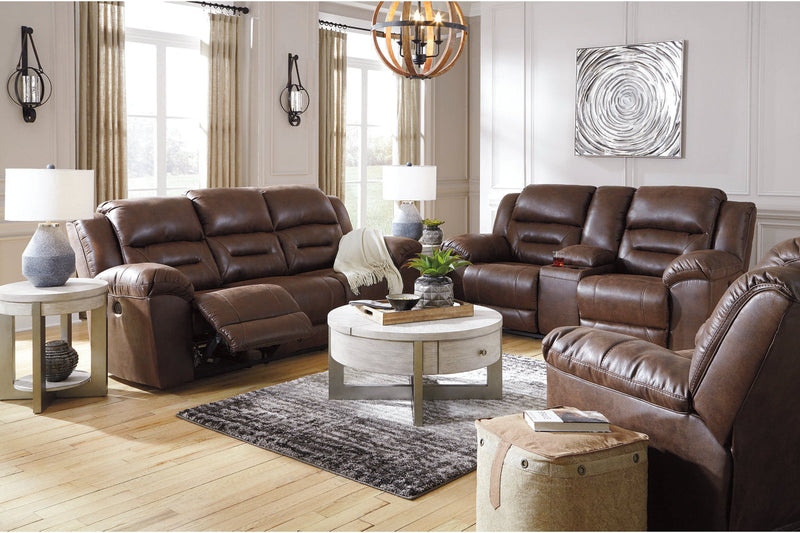 Stoneland Chocolate Power Reclining Sofa, Loveseat and Recliner -  Ashley - Luna Furniture