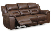Stoneland Chocolate Power Reclining Sofa and Loveseat -  Ashley - Luna Furniture
