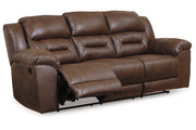 Stoneland Chocolate Reclining Sofa and Loveseat -  Ashley - Luna Furniture
