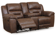 Stoneland Chocolate Reclining Sofa and Loveseat -  Ashley - Luna Furniture