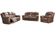 Stoneland Fossil Power Reclining Sofa, Loveseat and Recliner -  Ashley - Luna Furniture
