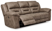 Stoneland Power Reclining Sofa and Loveseat in Fossil from Ashley - Luna Furniture