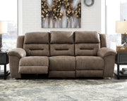 Stoneland Power Reclining Sofa, Loveseat and Recliner in Fossil from Ashley - Luna Furniture