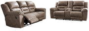 Stoneland Reclining Sofa and Loveseat in Fossil from Ashley - Luna Furniture