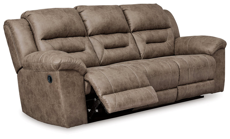Stoneland Reclining Sofa and Loveseat in Fossil from Ashley - Luna Furniture