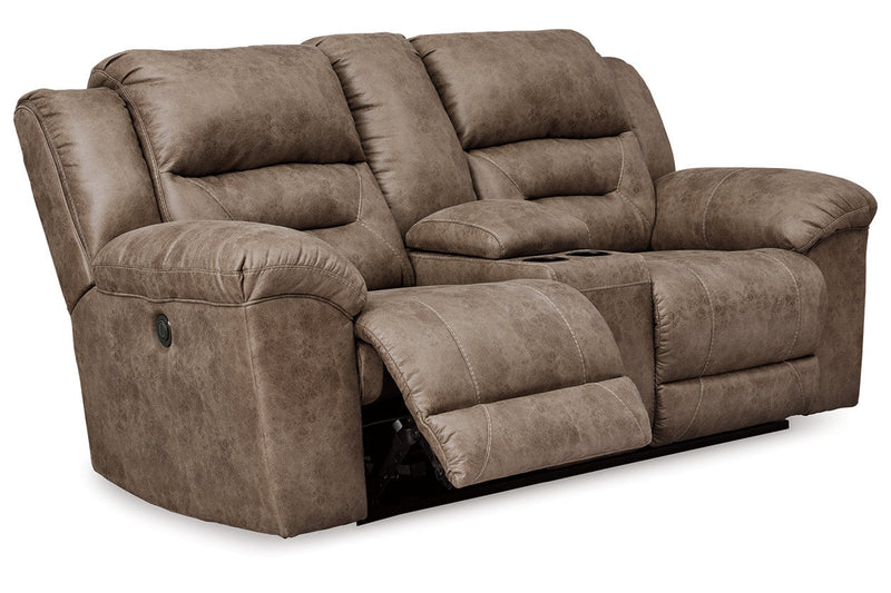 Stoneland Fossil Reclining Sofa and Power Reclining Loveseat -  Ashley - Luna Furniture