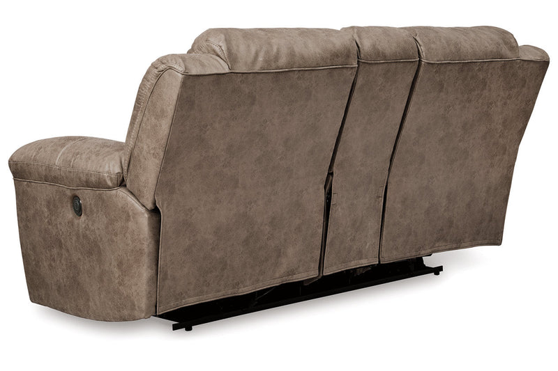 Stoneland Fossil Reclining Sofa and Power Reclining Loveseat -  Ashley - Luna Furniture