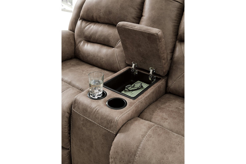 Stoneland Fossil Power Reclining Sofa, Loveseat and Recliner -  Ashley - Luna Furniture