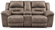Stoneland Power Reclining Sofa, Loveseat and Recliner in Fossil from Ashley - Luna Furniture