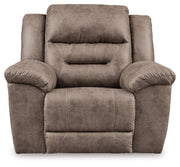Stoneland Power Reclining Sofa, Loveseat and Recliner in Fossil from Ashley - Luna Furniture