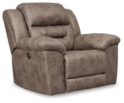 Stoneland Power Reclining Sofa, Loveseat and Recliner in Fossil from Ashley - Luna Furniture