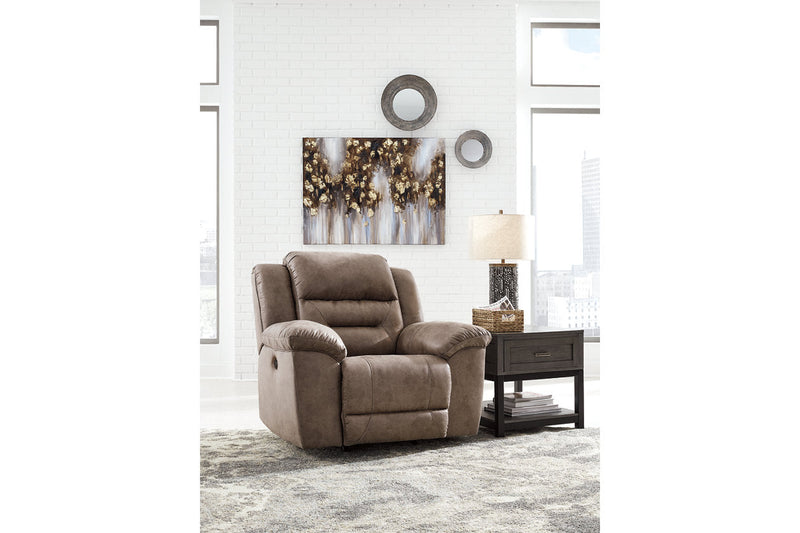 Stoneland Fossil Reclining Loveseat and Power Recliner -  Ashley - Luna Furniture