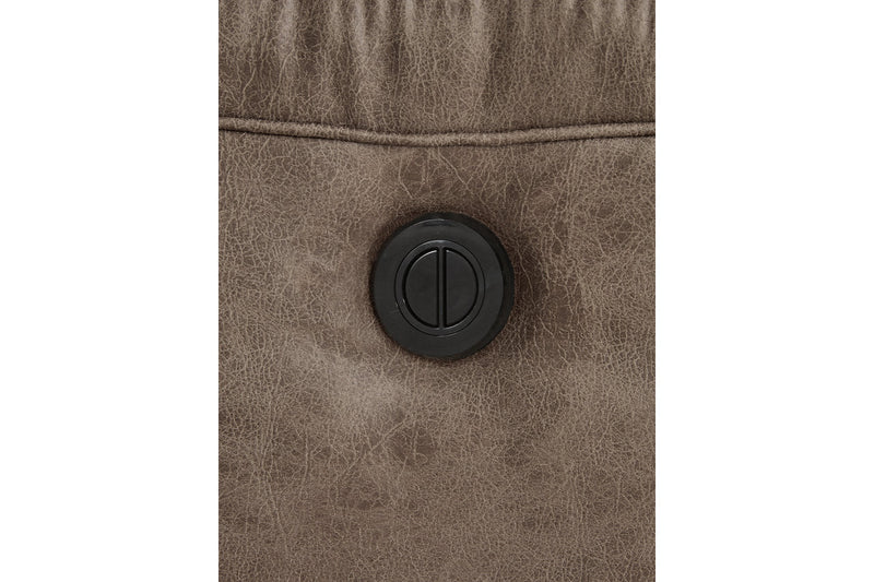 Stoneland Fossil Reclining Loveseat and Power Recliner -  Ashley - Luna Furniture