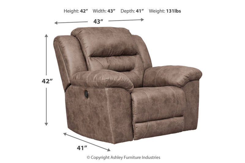 Stoneland Fossil Power Reclining Sofa, Loveseat and Recliner -  Ashley - Luna Furniture