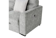U9401 Nickel Sofa Bed Sectional With 3 Pillows And Ottoman - U9401-NICKEL-SECTIONAL W/ 3 PILLOWS + OTT