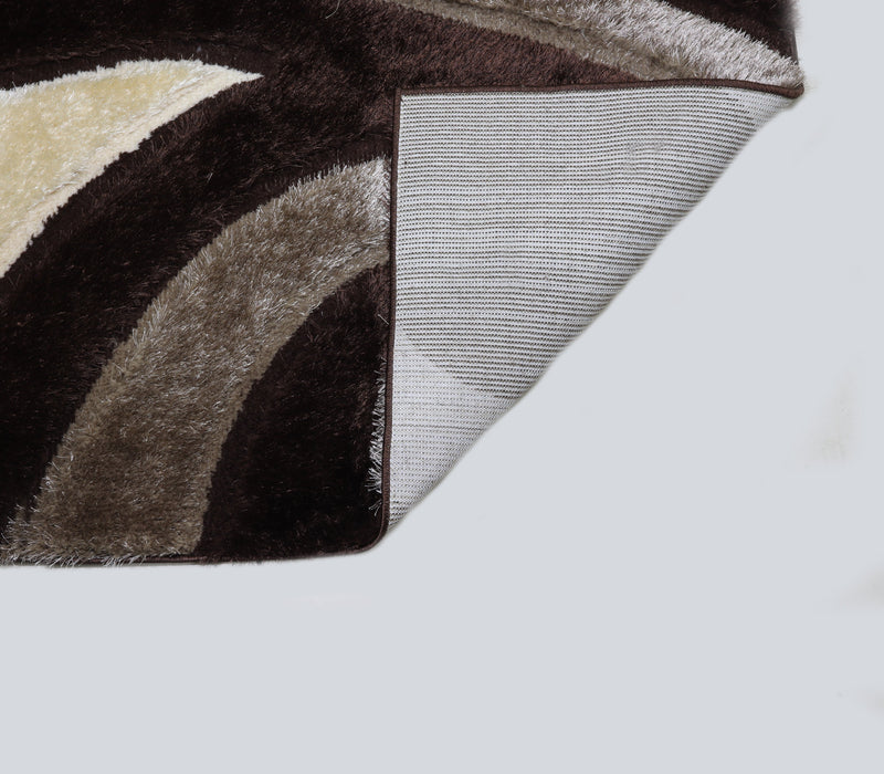 3D Shaggy BROWN Area Rug - 3D444 - 3D444-BRW-57