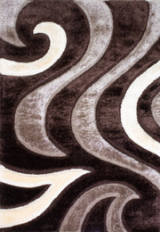 3D Shaggy BROWN Area Rug - 3D444 - 3D444-BRW-57