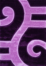 3D Shaggy PURPLE Area Rug - 3D666 - 3D666-PRP-PRP-57