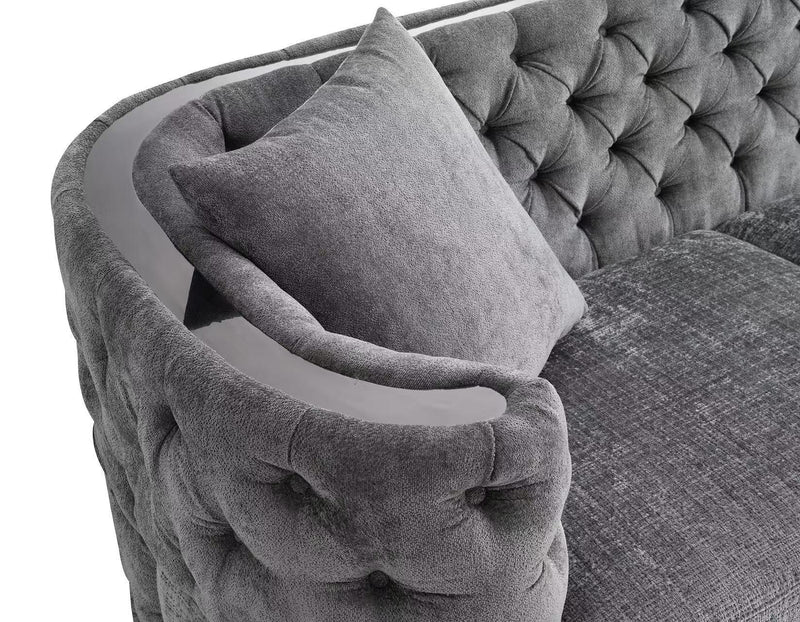 3PC Grey Sectional - L322-Grey-3PC