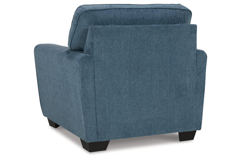 Cashton Blue Chair and Ottoman -  Ashley - Luna Furniture