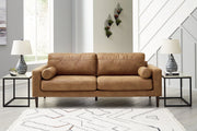 Telora Caramel Sofa, Loveseat, Chair and Ottoman -  Ashley - Luna Furniture