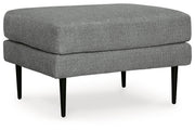 Hazela Charcoal Chair and Ottoman -  Ashley - Luna Furniture