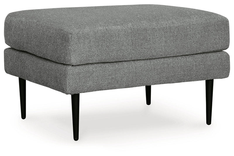 Hazela Charcoal Chair and Ottoman -  Ashley - Luna Furniture