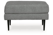 Hazela Charcoal Chair and Ottoman -  Ashley - Luna Furniture