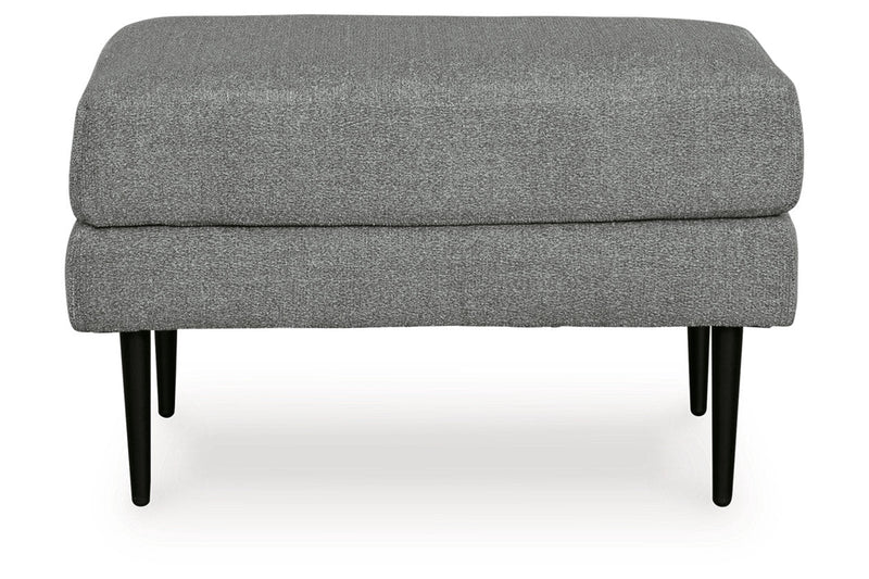 Hazela Charcoal Chair and Ottoman -  Ashley - Luna Furniture