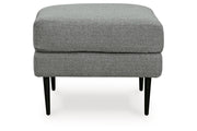 Hazela Charcoal Chair and Ottoman -  Ashley - Luna Furniture