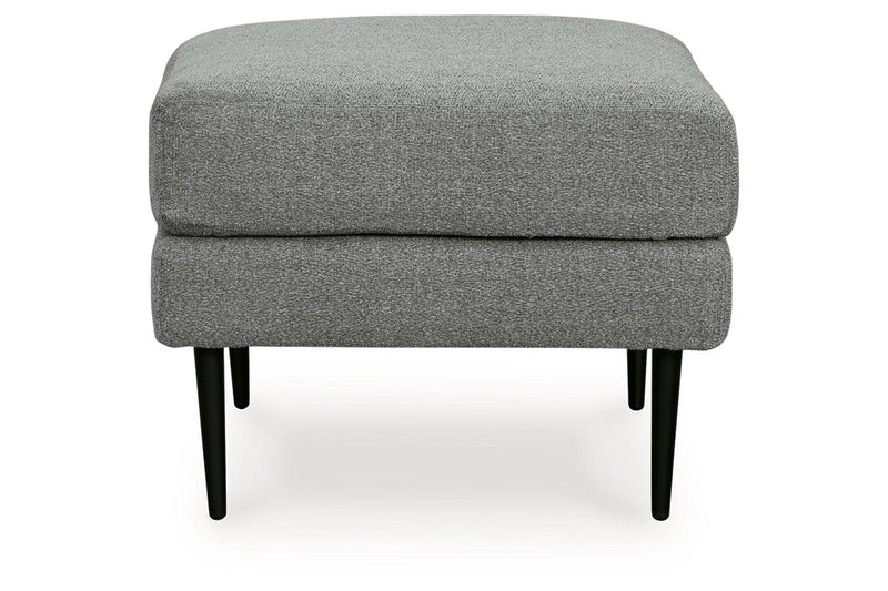 Hazela Charcoal Chair and Ottoman -  Ashley - Luna Furniture