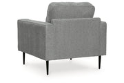 Hazela Charcoal Chair and Ottoman -  Ashley - Luna Furniture