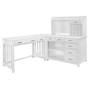 4522WH*4 4pc Corner Desk (Desk+Corner+Credenza+Hutch) - 4522WH*4