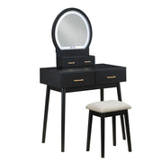 4565BK Dressing Table with Mirror - 4565BK