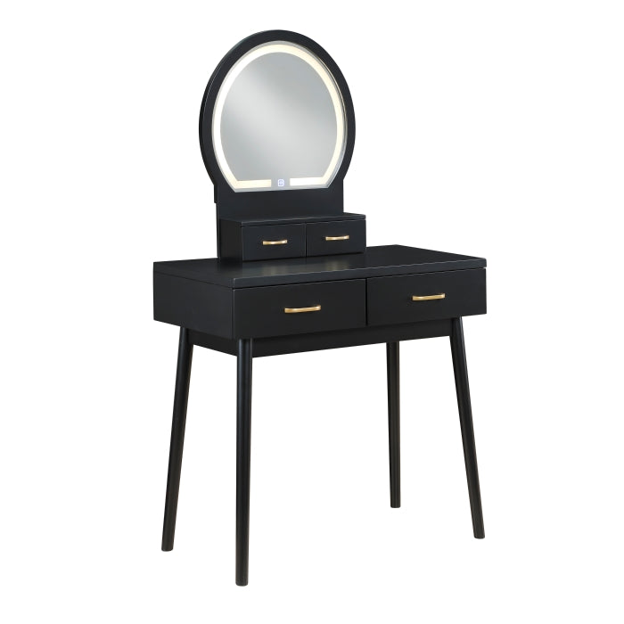 4565BK Dressing Table with Mirror - 4565BK