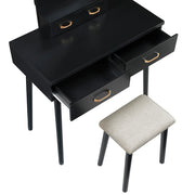 4565BK Dressing Table with Mirror - 4565BK