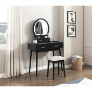 4565BK Dressing Table with Mirror - 4565BK