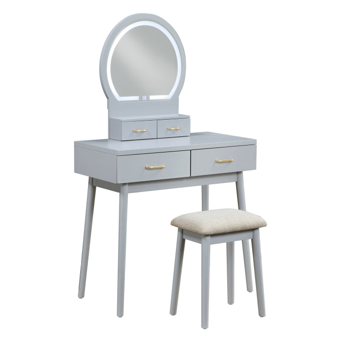 4565GY Dressing Table with Mirror - 4565GY