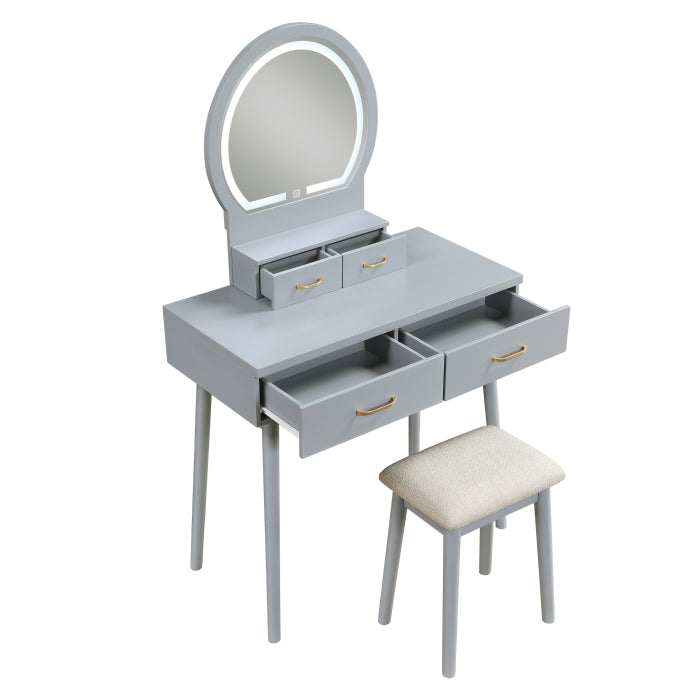 4565GY Dressing Table with Mirror - 4565GY