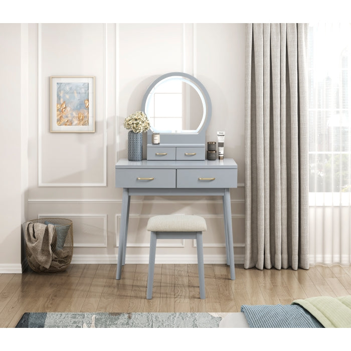 4565GY Dressing Table with Mirror - 4565GY