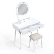 4565WH Dressing Table with Mirror - 4565WH