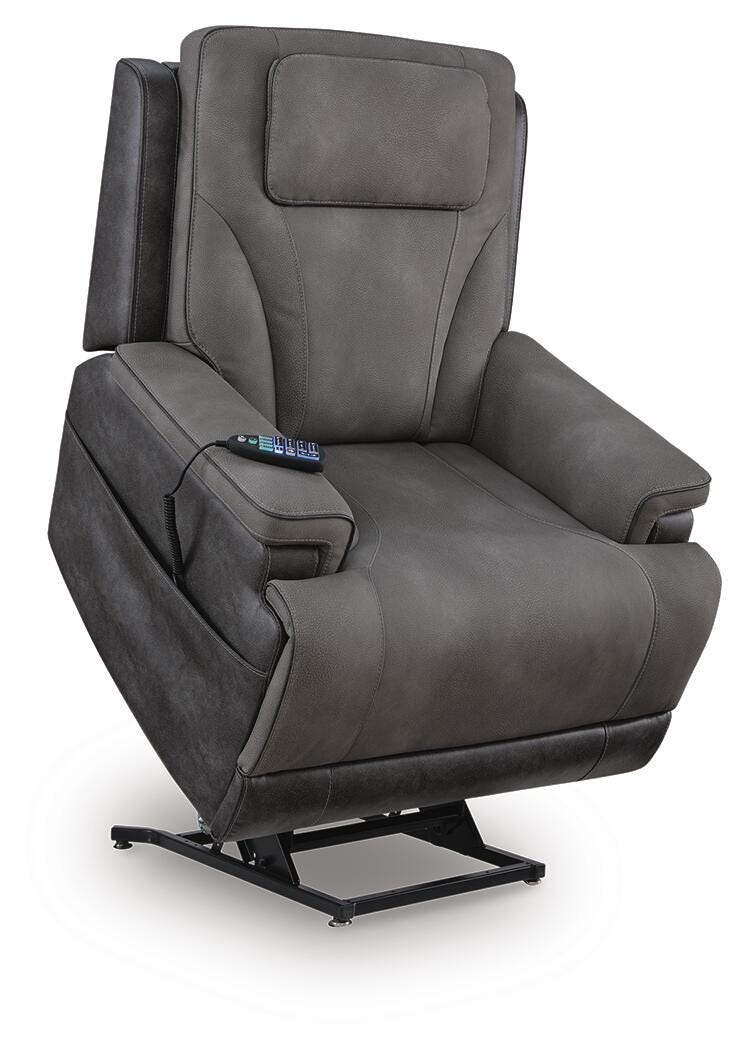 4Z-Peaceful Pause Slate Power Lift Recliner - PC1210412