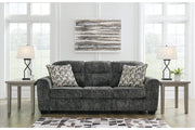 Lonoke Gunmetal Sofa, Loveseat, Oversized Chair and Ottoman -  Ashley - Luna Furniture