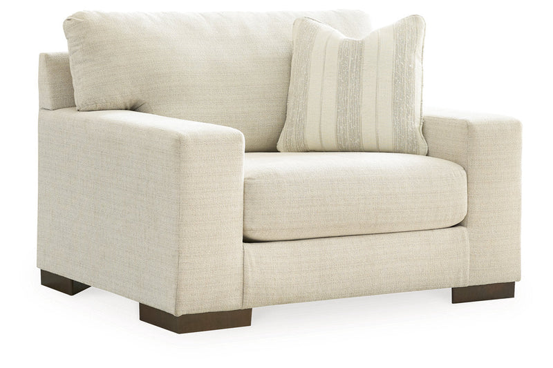 Maggie Birch Oversized Chair and Ottoman -  Ashley - Luna Furniture