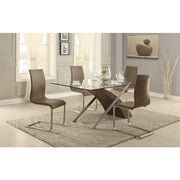 5261S-2P Side Chair, PU & Walnut Paper Veneer, Set of 2 - 5261S-2P