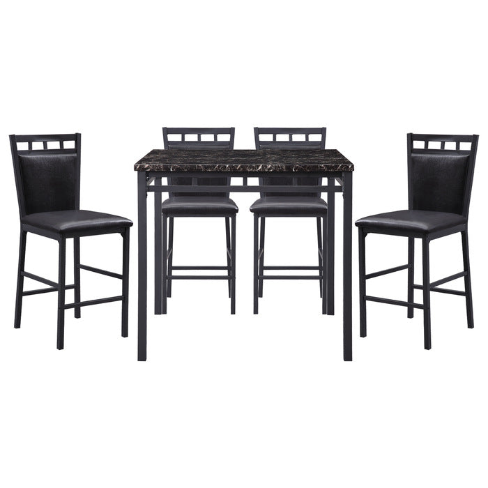 5275-36 5-Piece Pack Counter Height Set, Faux Marble Top - 5275-36