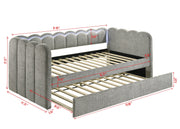 Melody Light Gray Daybed from Crown Mark - Luna Furniture