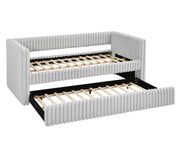 Hailey Light Gray Daybed with Trundle from Crown Mark - Luna Furniture