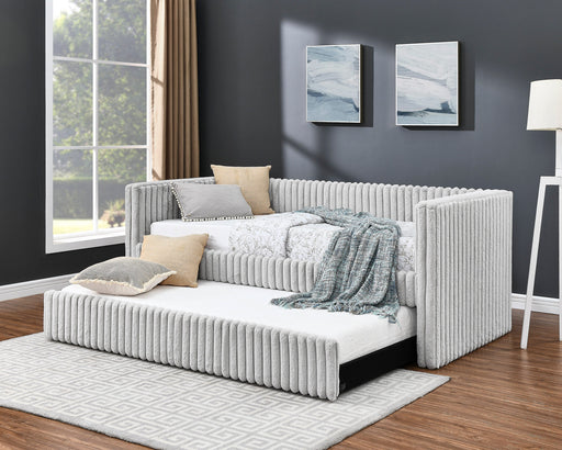 Hailey Light Gray Daybed with Trundle from Crown Mark - Luna Furniture